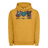 Pigment Peanut Butter peace love pitbull Urban Hoodie - RanaPortraitStore