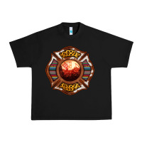 Black Western Firefighter Symbol Urban Heavy Tee - RanaPortraitStore