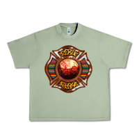 Oil Green Western Firefighter Symbol Urban Heavy Tee - RanaPortraitStore