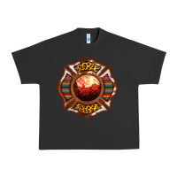 Pigment Black Western Firefighter Symbol Urban Heavy Tee - RanaPortraitStore
