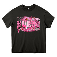 Asphalt breast cancer nurse Heavy Core Tee - LillyAllenDesigns