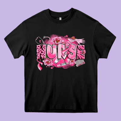 Breast Cancer Nurse Heavy Core Tee Designed By Lillyallendesigns