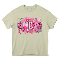 Mossy breast cancer nurse Heavy Core Tee - LillyAllenDesigns