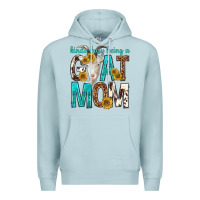 Blue Mist kinda busy being a goat mom Premium Hoodie - texasbilliewilder