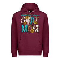 Burgundy kinda busy being a goat mom Premium Hoodie - texasbilliewilder