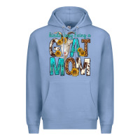 Colony Blue kinda busy being a goat mom Premium Hoodie - texasbilliewilder