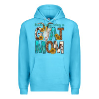 Ocean Blue kinda busy being a goat mom Premium Hoodie - texasbilliewilder