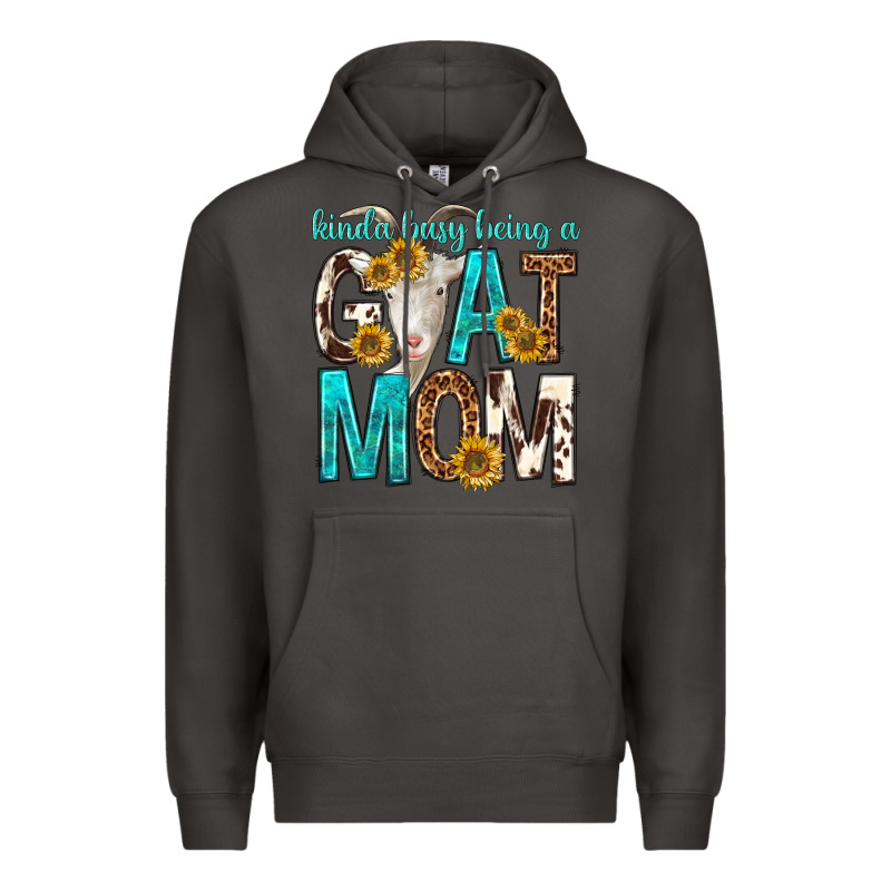 Kinda Busy Being A Goat Mom Premium Hoodie by texasbilliewilder | Teevron