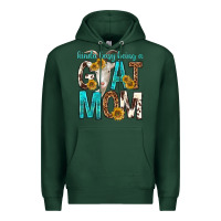 Sports Green kinda busy being a goat mom Premium Hoodie - texasbilliewilder