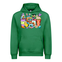 Easter Cartoon Characters Coffee Cups Urban Hoodie | Teevron
