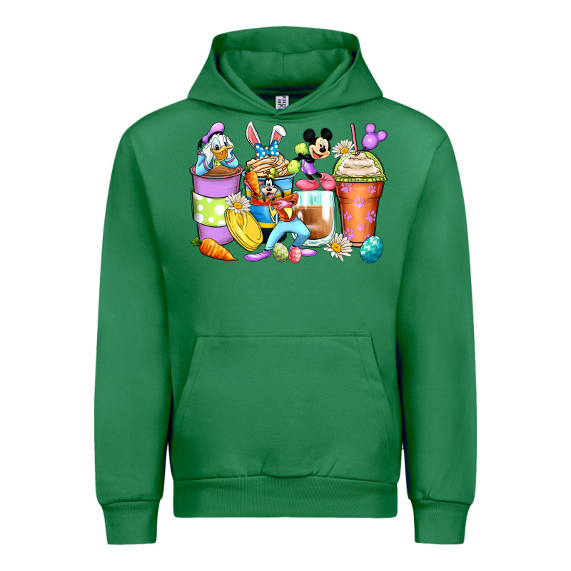 Easter Cartoon Characters Coffee Cups Urban Hoodie by Zillion Design Studio | Teevron