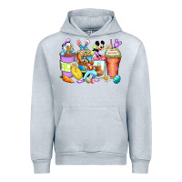 Heather Grey easter cartoon characters coffee cups Urban Hoodie - Zillion Design Studio