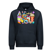 Navy easter cartoon characters coffee cups Urban Hoodie - Zillion Design Studio