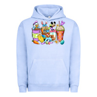 Pigment Grape Ice easter cartoon characters coffee cups Urban Hoodie - Zillion Design Studio