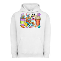 Pigment Lunar Rock easter cartoon characters coffee cups Urban Hoodie - Zillion Design Studio