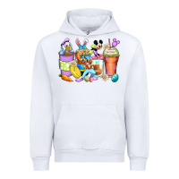 White easter cartoon characters coffee cups Urban Hoodie - Zillion Design Studio