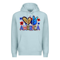 Blue Mist peace love america Premium Hoodie - Zillion Design Studio