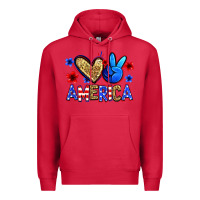 Cardinal peace love america Premium Hoodie - Zillion Design Studio
