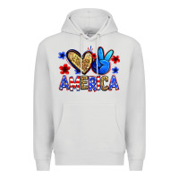 Dove Grey peace love america Premium Hoodie - Zillion Design Studio