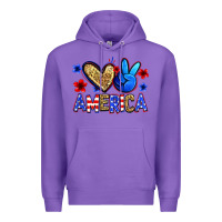 Purple peace love america Premium Hoodie - Zillion Design Studio