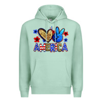 Seafoam peace love america Premium Hoodie - Zillion Design Studio