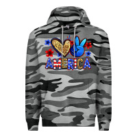 Slate Camo peace love america Premium Hoodie - Zillion Design Studio