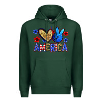Sports Green peace love america Premium Hoodie - Zillion Design Studio