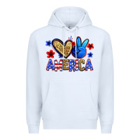 White peace love america Premium Hoodie - Zillion Design Studio