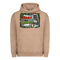 Pigment Burro merry and bright pitbull with farm Urban Hoodie - RanaPortraitStore
