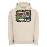Pigment French Oak merry and bright pitbull with farm Urban Hoodie - RanaPortraitStore