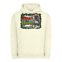 Pigment Pistachio merry and bright pitbull with farm Urban Hoodie - RanaPortraitStore