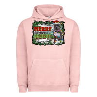Pigment Salmon merry and bright pitbull with farm Urban Hoodie - RanaPortraitStore