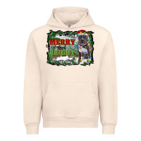 Sandshell merry and bright pitbull with farm Urban Hoodie - RanaPortraitStore
