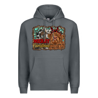 Rock merry christmas highland cow Premium Hoodie - RanaPortraitStore