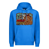 True Royal merry christmas highland cow Premium Hoodie - RanaPortraitStore