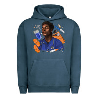 Pigment Midnight Navy afro man nurse Urban Hoodie - texasbilliewilder