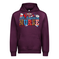 Mauve Wine all american nurse Urban Hoodie - texasbilliewilder