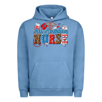 Pigment Pebble Blue all american nurse Urban Hoodie - texasbilliewilder