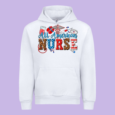 All American Nurse Urban Hoodie Designed By Texasbilliewilder