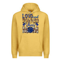 Antique Gold loud and proud cheer mom Premium Hoodie - texasbilliewilder