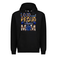 Black loud and proud cheer mom Premium Hoodie - texasbilliewilder