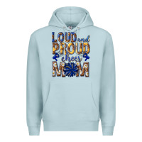 Blue Mist loud and proud cheer mom Premium Hoodie - texasbilliewilder