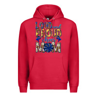 Cardinal loud and proud cheer mom Premium Hoodie - texasbilliewilder