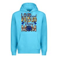 Ocean Blue loud and proud cheer mom Premium Hoodie - texasbilliewilder