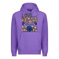 Purple loud and proud cheer mom Premium Hoodie - texasbilliewilder