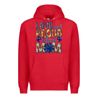 Red loud and proud cheer mom Premium Hoodie - texasbilliewilder