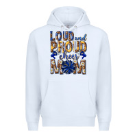 White loud and proud cheer mom Premium Hoodie - texasbilliewilder