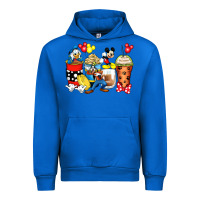 Cobalt cartoon characters coffee cups Urban Hoodie - Zillion Design Studio