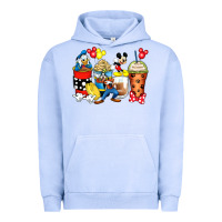 Pigment Grape Ice cartoon characters coffee cups Urban Hoodie - Zillion Design Studio