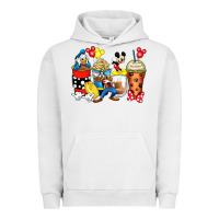 Pigment Lunar Rock cartoon characters coffee cups Urban Hoodie - Zillion Design Studio